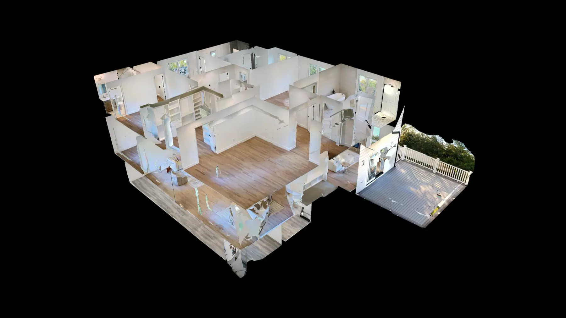 Dollhouse view of 515 Salem Street from the Matterport 3D tour