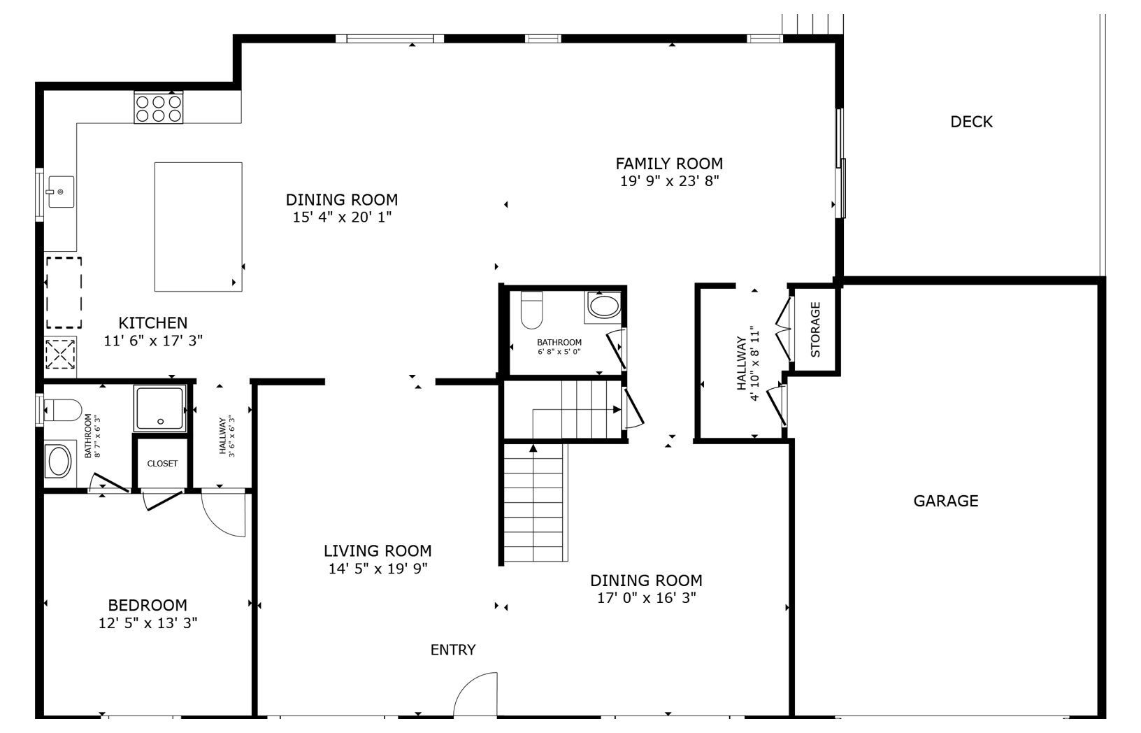 Main level floor plan